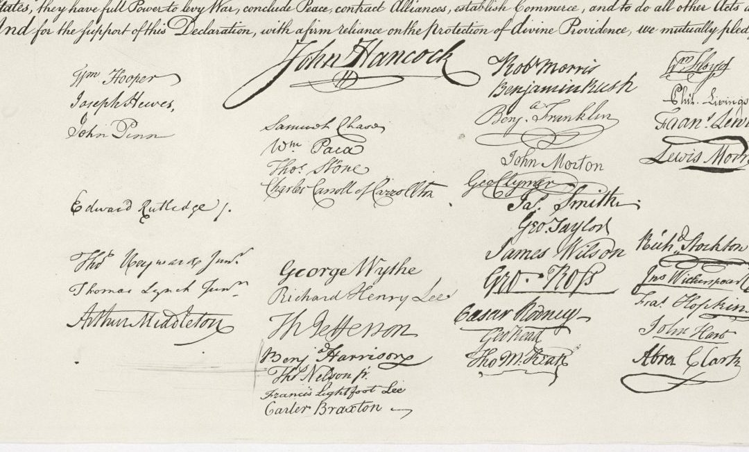 Signing the Declaration of Independence